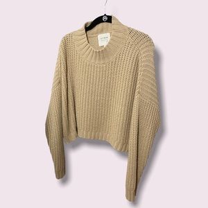 cotton on beige chunky knit sweater